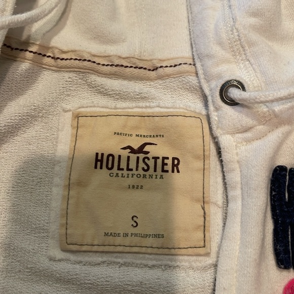 White Hollister sweatshirt hoodie - Picture 2 of 2